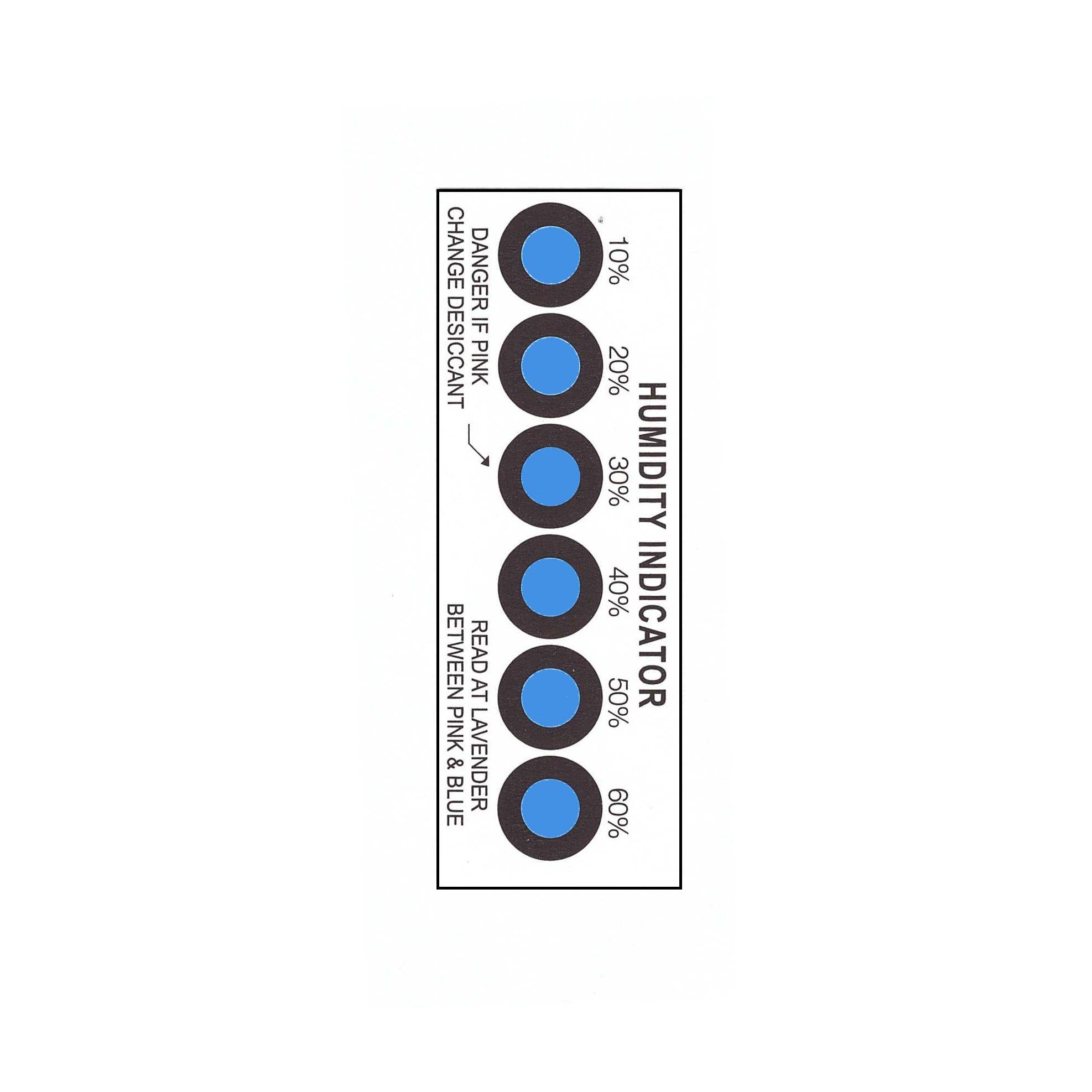 Premium Humidity Indicator Cards 20 Pack - 10-60% 6 Spot(20 Cards)