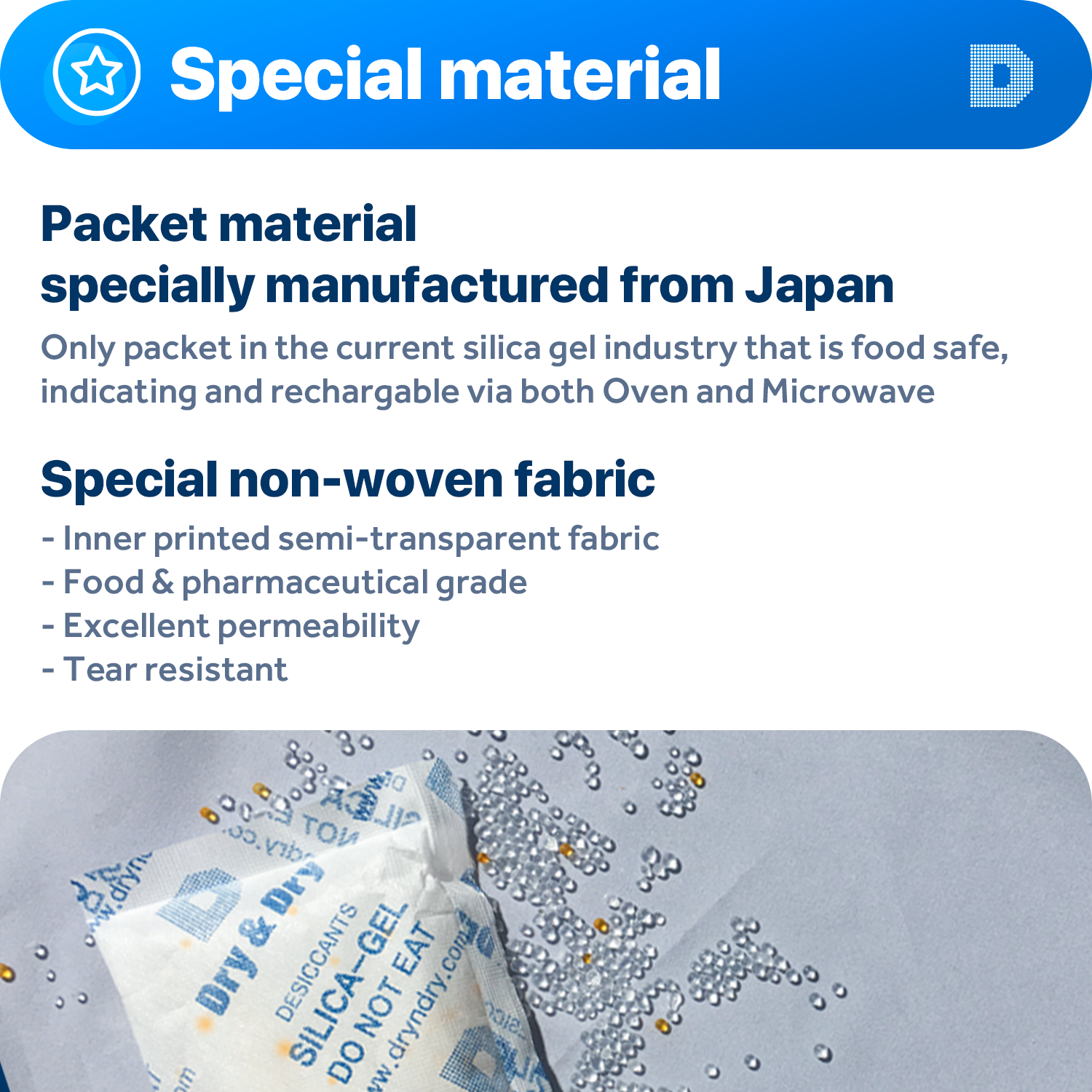 100 Gram SPECIAL Orange Indicating Packets