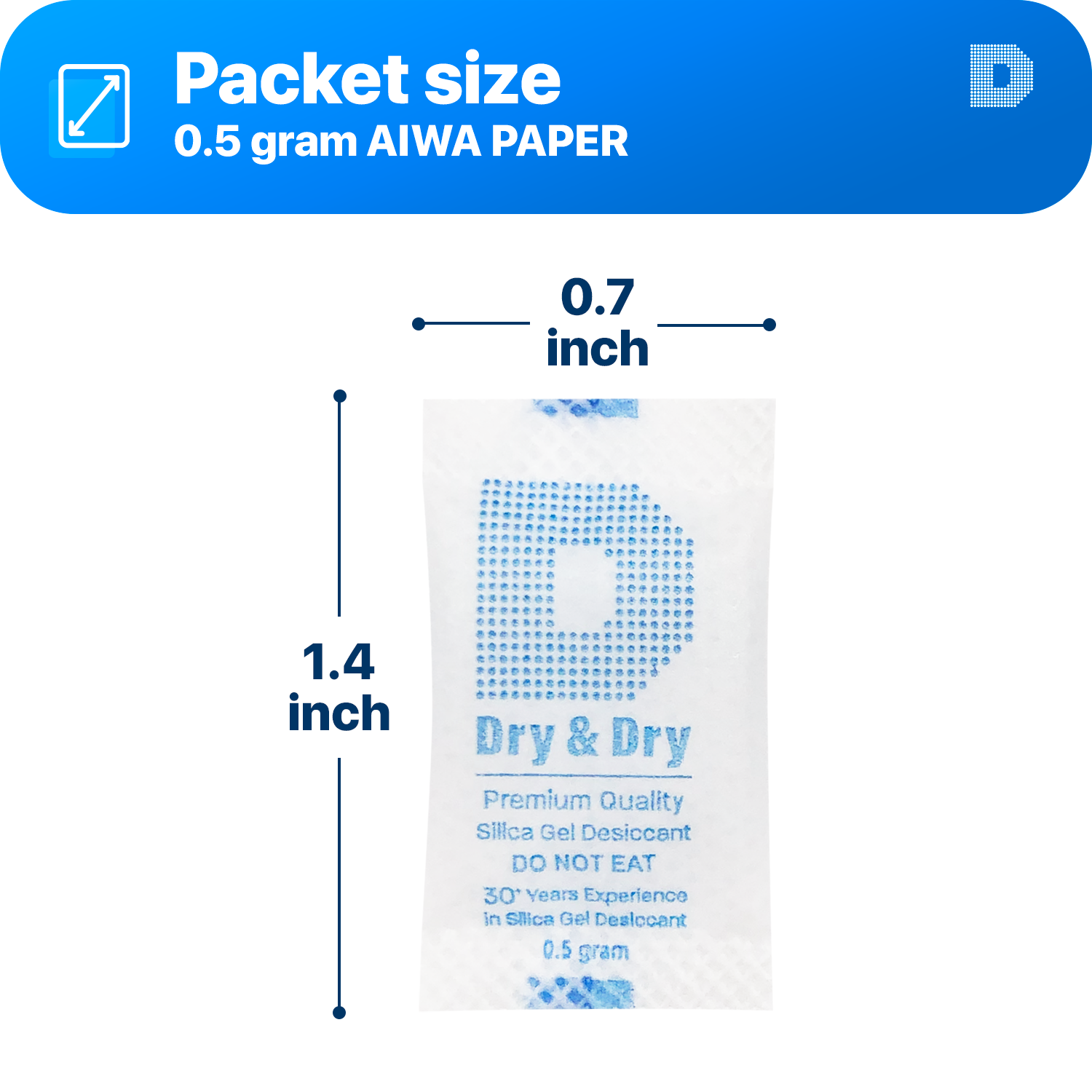 0.5(Half) Gram Aiwa Paper Packets