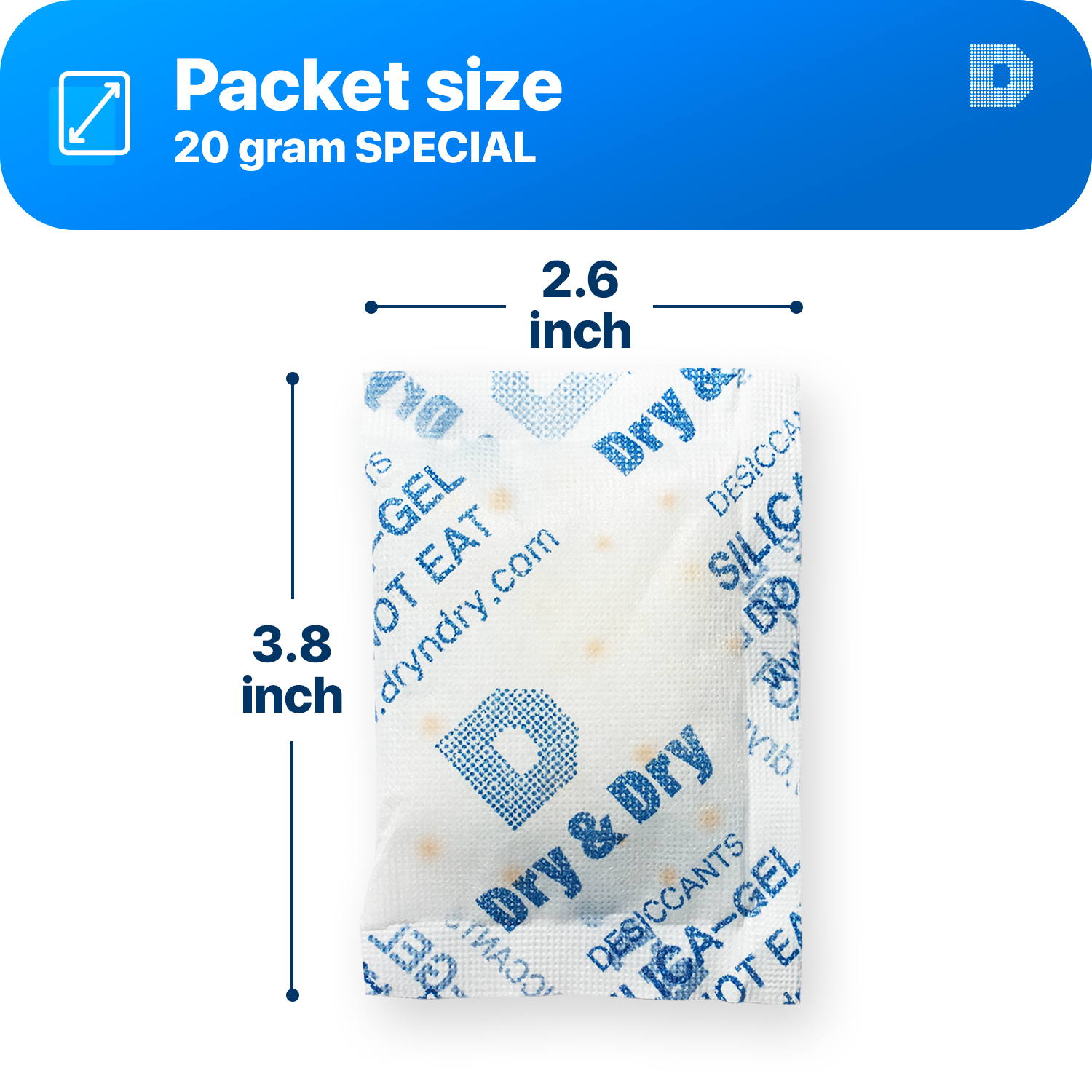 20 Gram SPECIAL Orange Indicating Packets