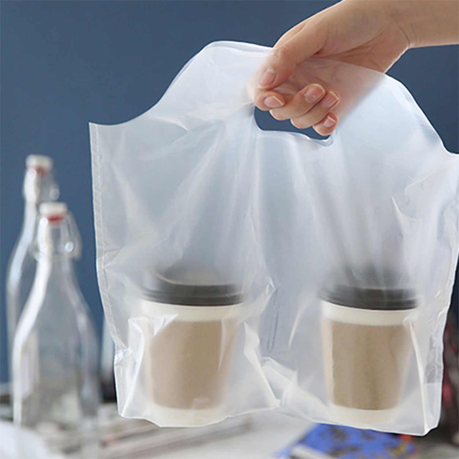 Poly Plastic Packaging Bags for Drink - 200 ct