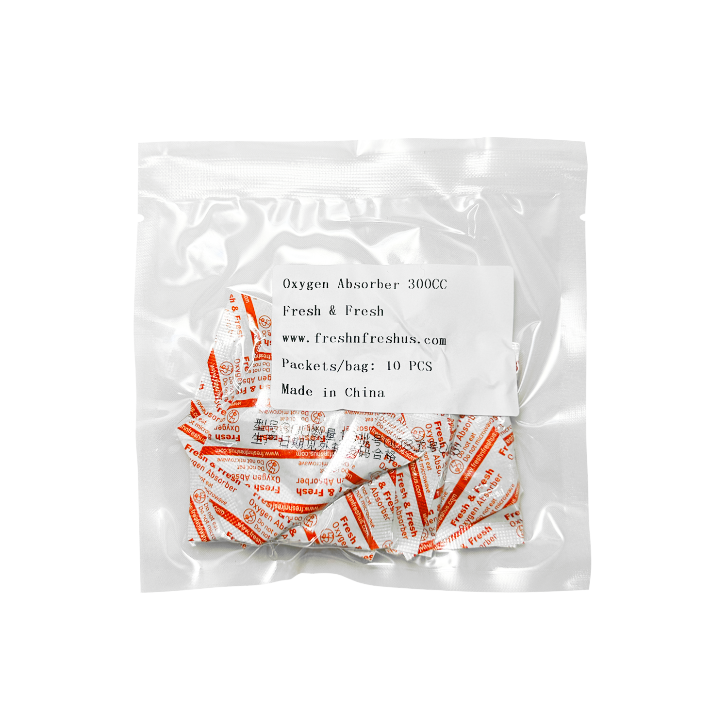 Fresh & Fresh (200 Packs) 300 CC Premium Oxygen Absorbers(2 Bag of 100 packets) - ISO 9001 Certified Facility Manufactured