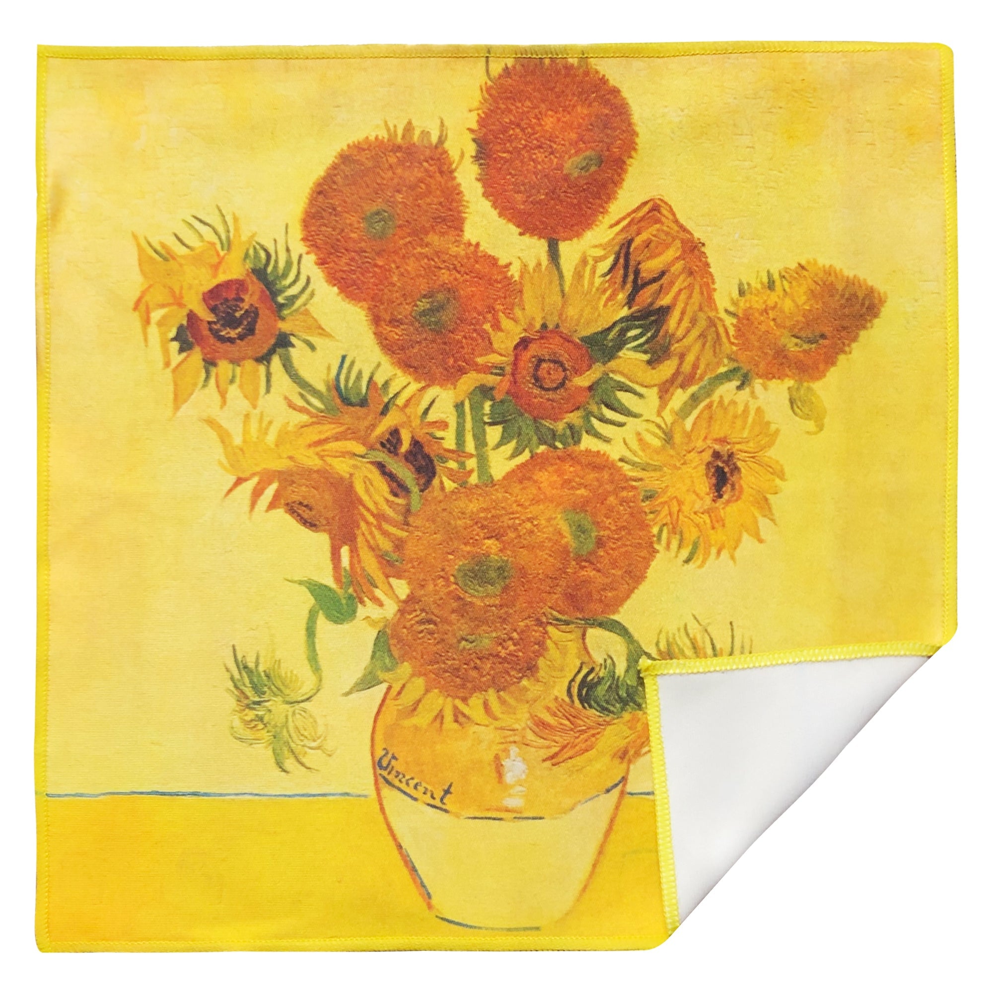 [6 Pack] Vincent Van Gogh "Sunflowers" - Art Collection - Ultra Premium Quality Microfiber Cleaning Cloths
