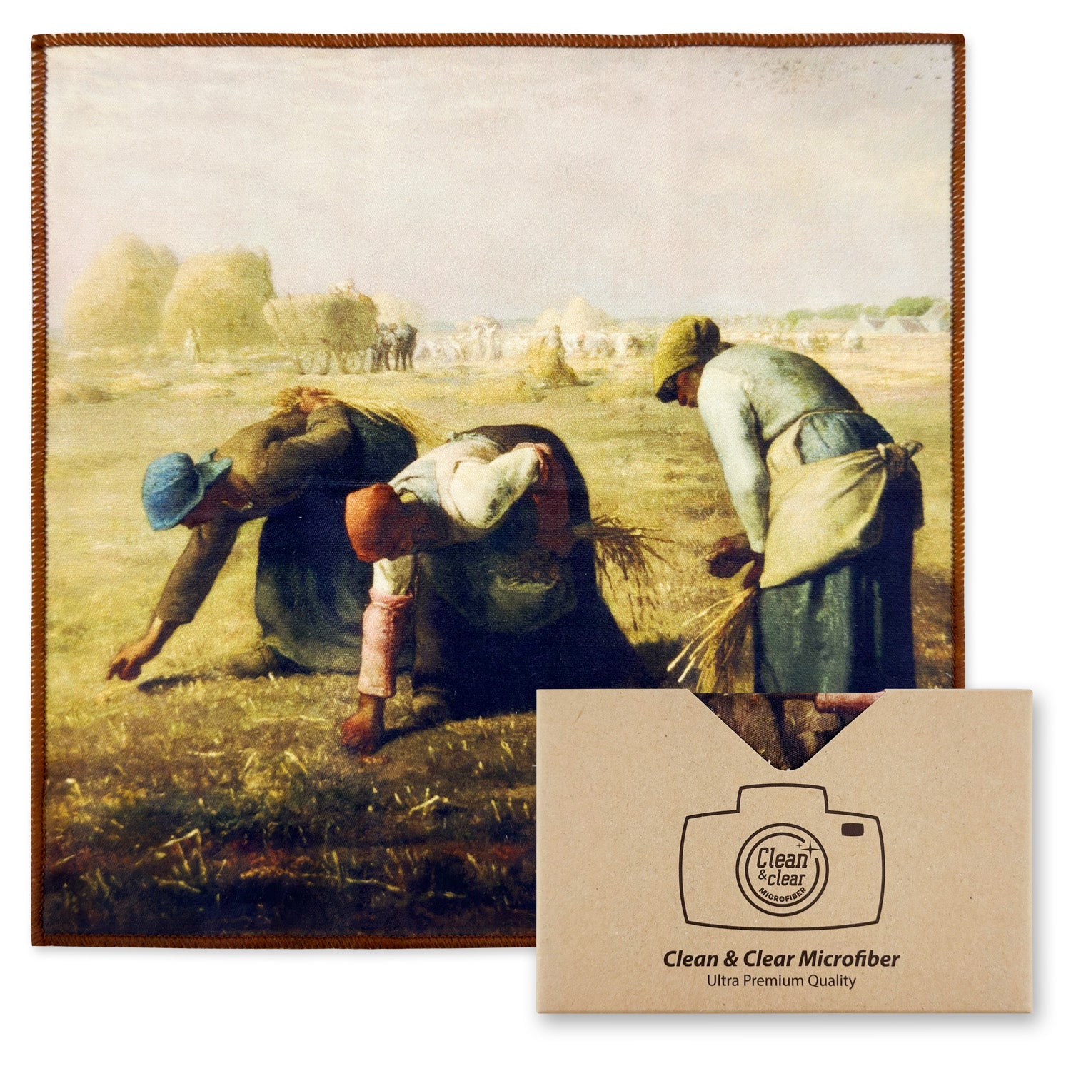 [6 Pack] Jean-François Millet "The Gleaners" - Art Collection - Ultra Premium Quality Microfiber Cleaning Cloths