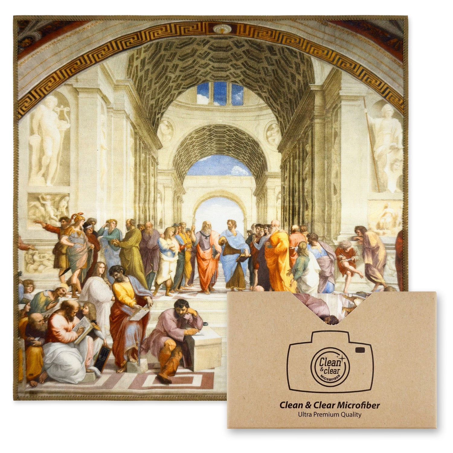 [6 Pack] Raphael "The School of Athens" - Art Collection - Ultra Premium Quality Microfiber Cleaning Cloths