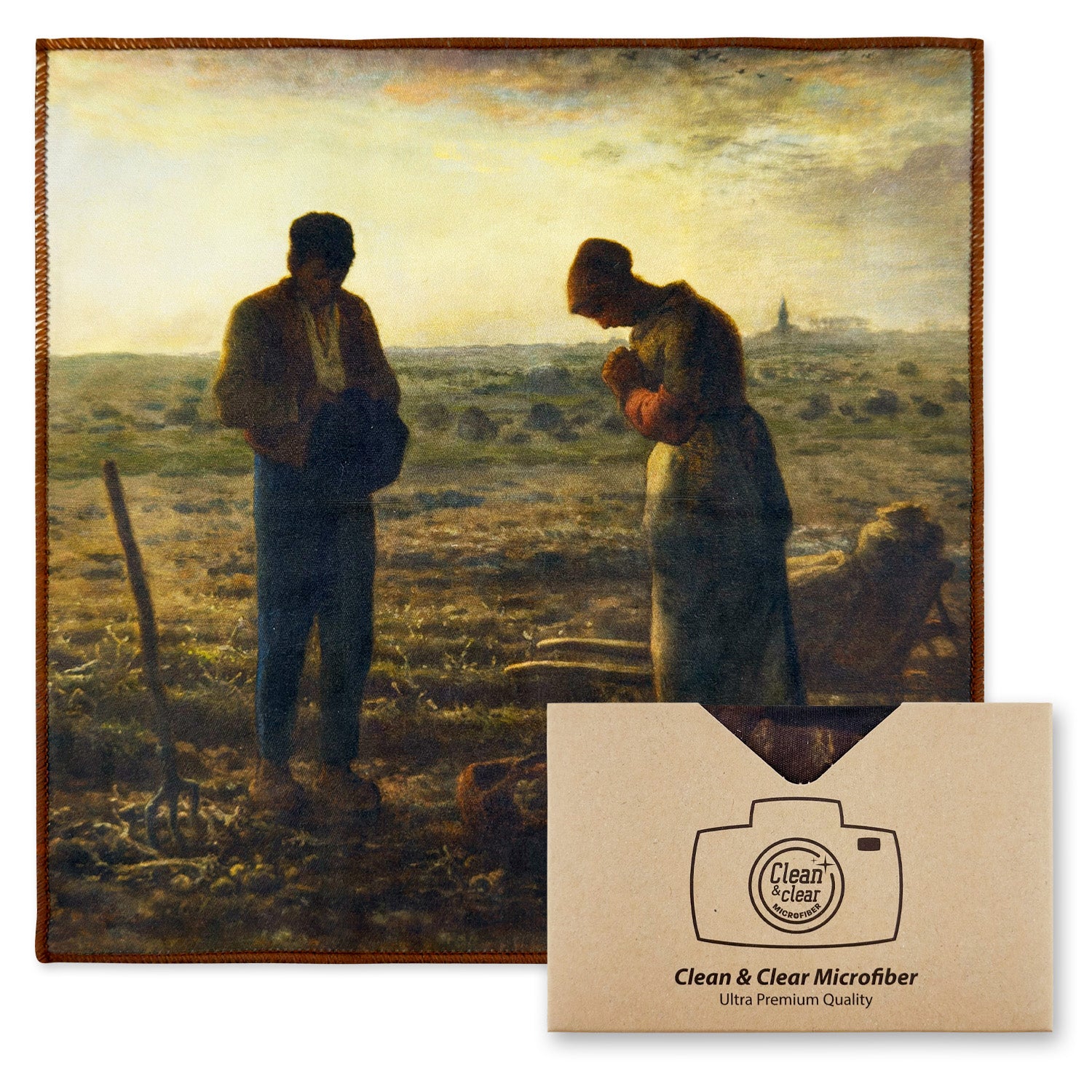 [6 Pack] Jean-François Millet "The Angelus" - Art Collection - Ultra Premium Quality Microfiber Cleaning Cloths