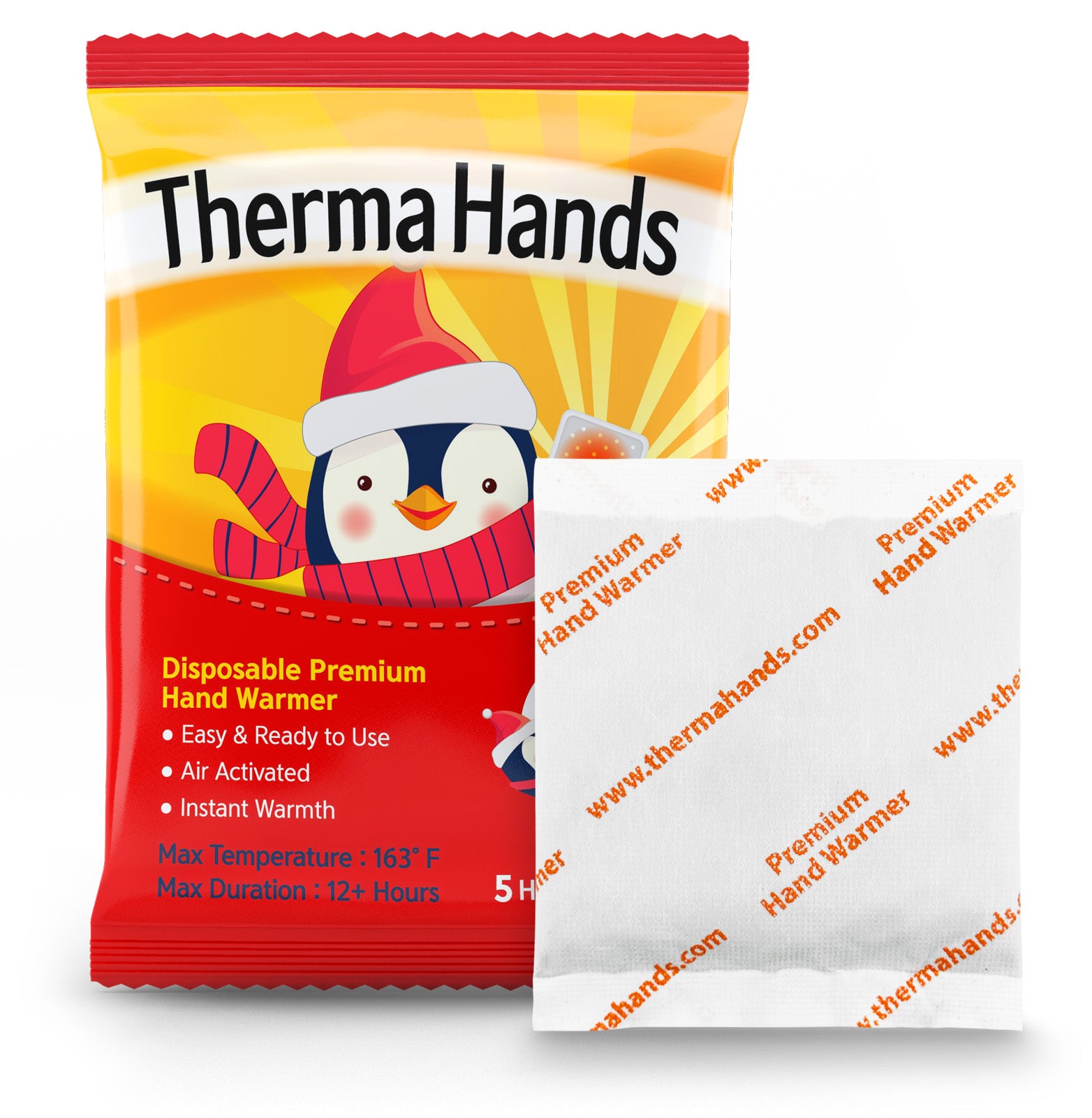 ThermaHands Hand Warmers [10-360 Packs] - Choose Packet Quantities.
