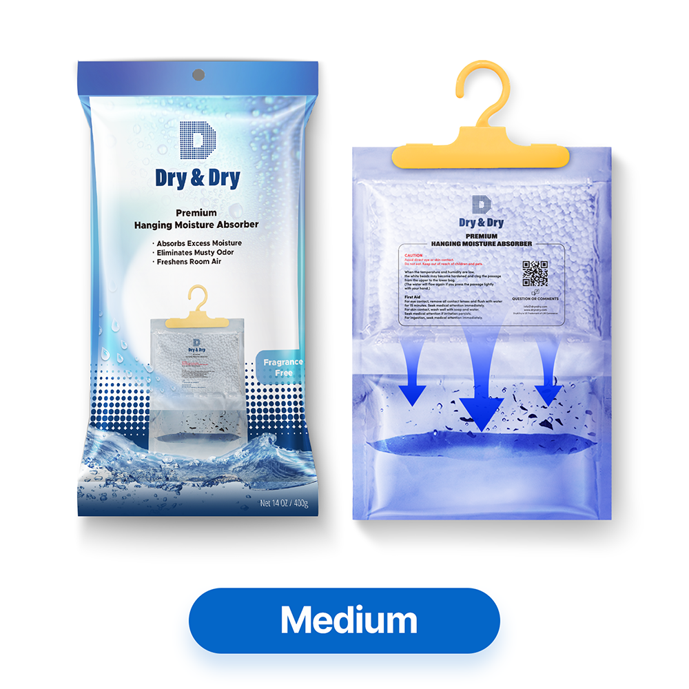 [Medium/Net 7 oz/Pack]  Dry & Dry Premium Hanging Moisture Absorber