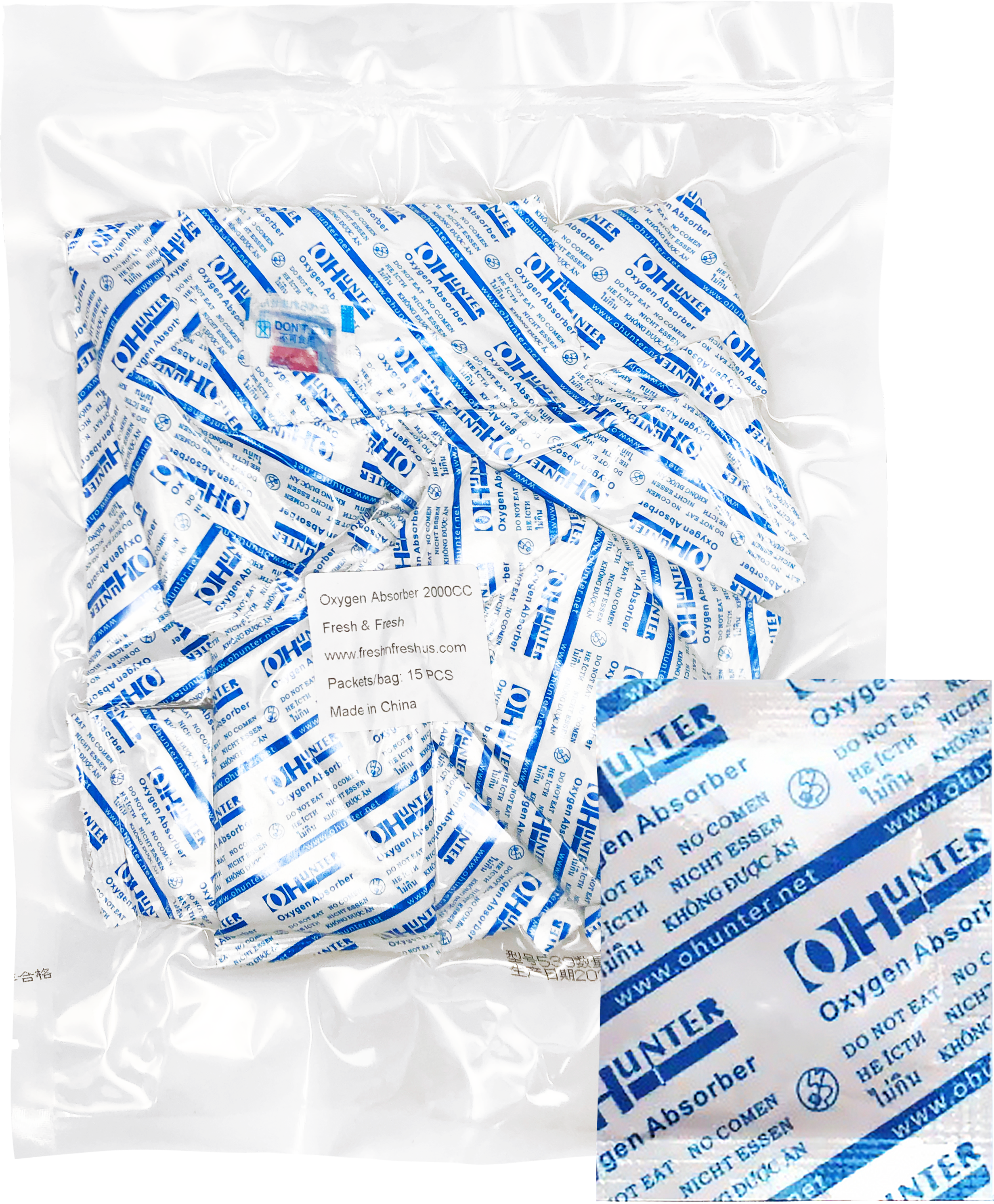 Fresh & Fresh (30 Packets) 2000 CC Premium Oxygen Absorbers(2 Bag of 15 packets) - ISO 9001 Certified Facility Manufactured.