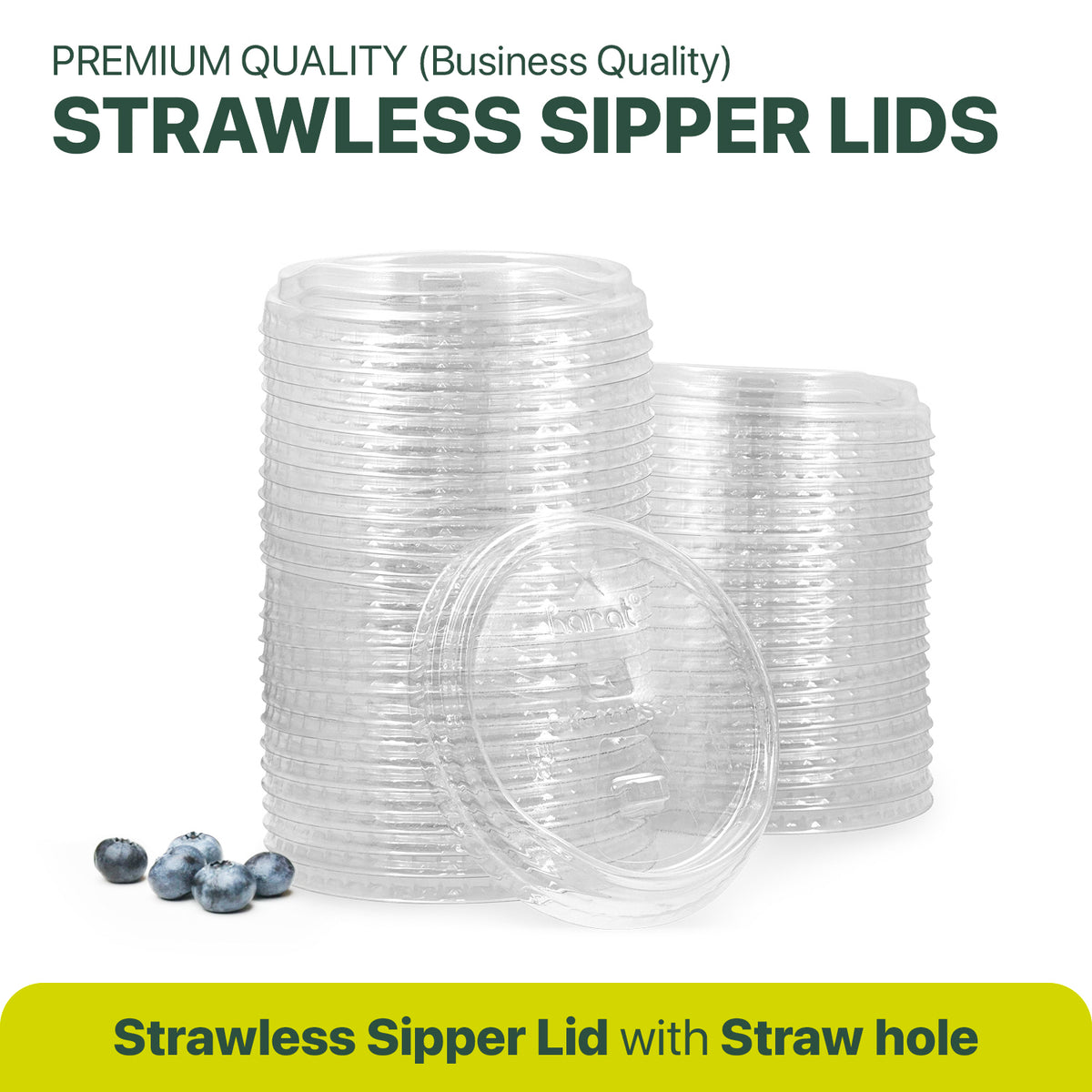 Stawless Strawless Sipper Lids for 12-24 oz Plastic Cup - 1,000 ct