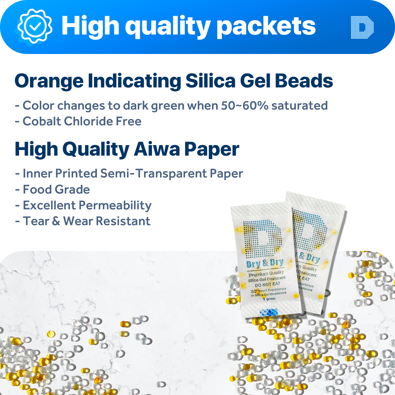 1 Gram Aiwa Orange Indicating Packets [4,000 packets]