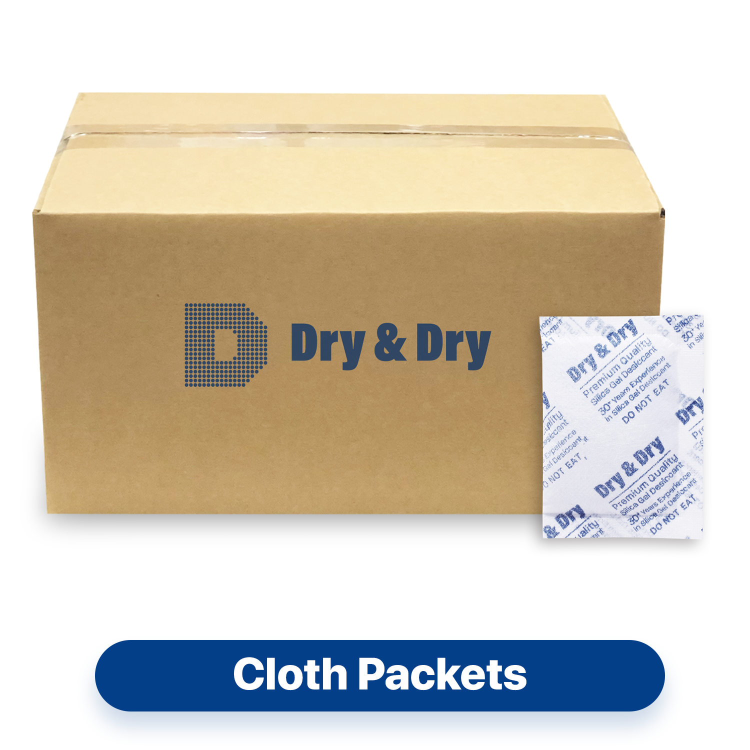 10 Gram [1500 Packets]  "Dry & Dry" Premium Silica Gel Desiccant Packets - Rechargeable Fabric