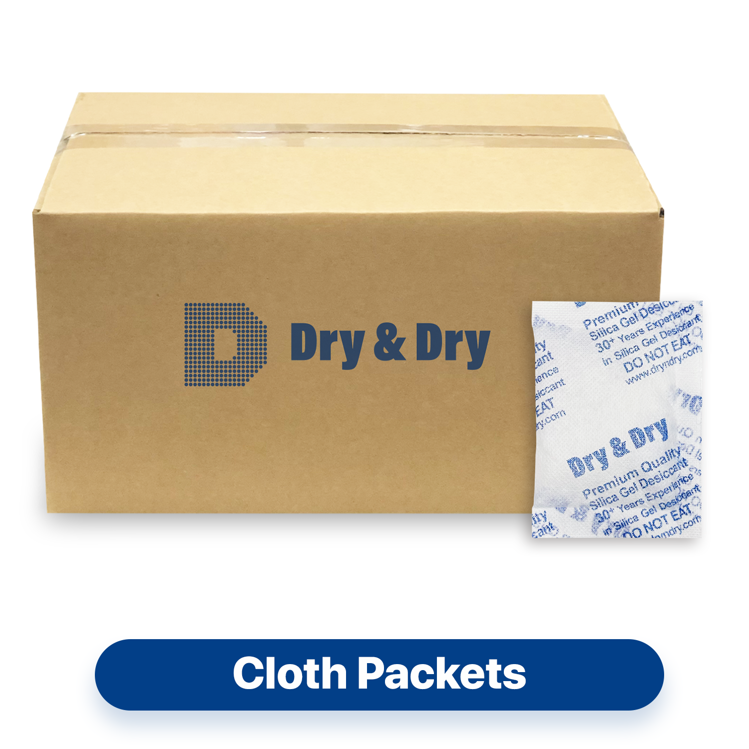 20 gram [800 Packets] "Dry & Dry" Premium Silica Gel Desiccant Packets - Rechargeable Fabric